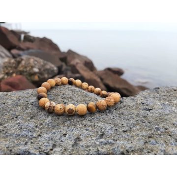   Természet ereje karkötő, Tigrisszem és Tájképjáspis Kristályokból