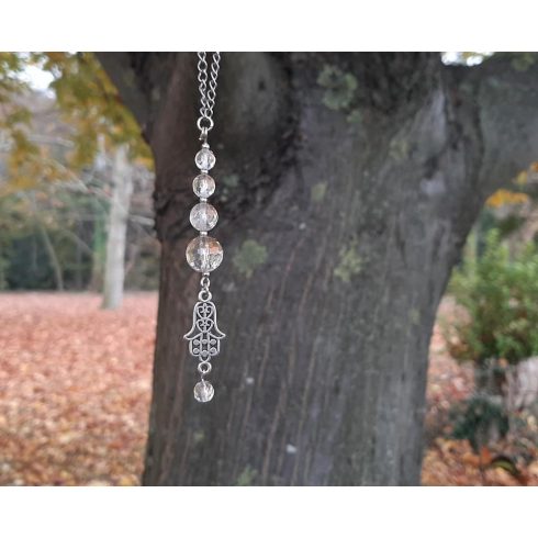 Hamsa kéz függő Hegyikristállyal