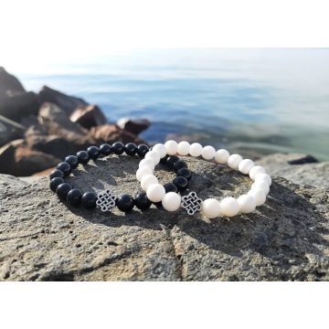 Összetartozás Kagylóhéj- Onix kristálypáros