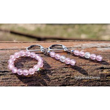 Szeretet fülbevaló és gyűrű 