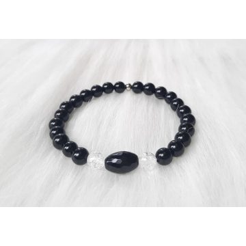 Onix - Hegyikristály karkötő