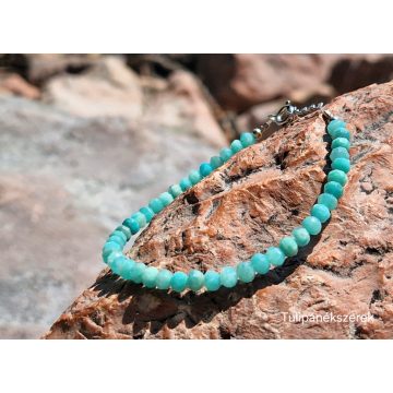 Amazonit Bátorság karkótő ezüst kapoccsal